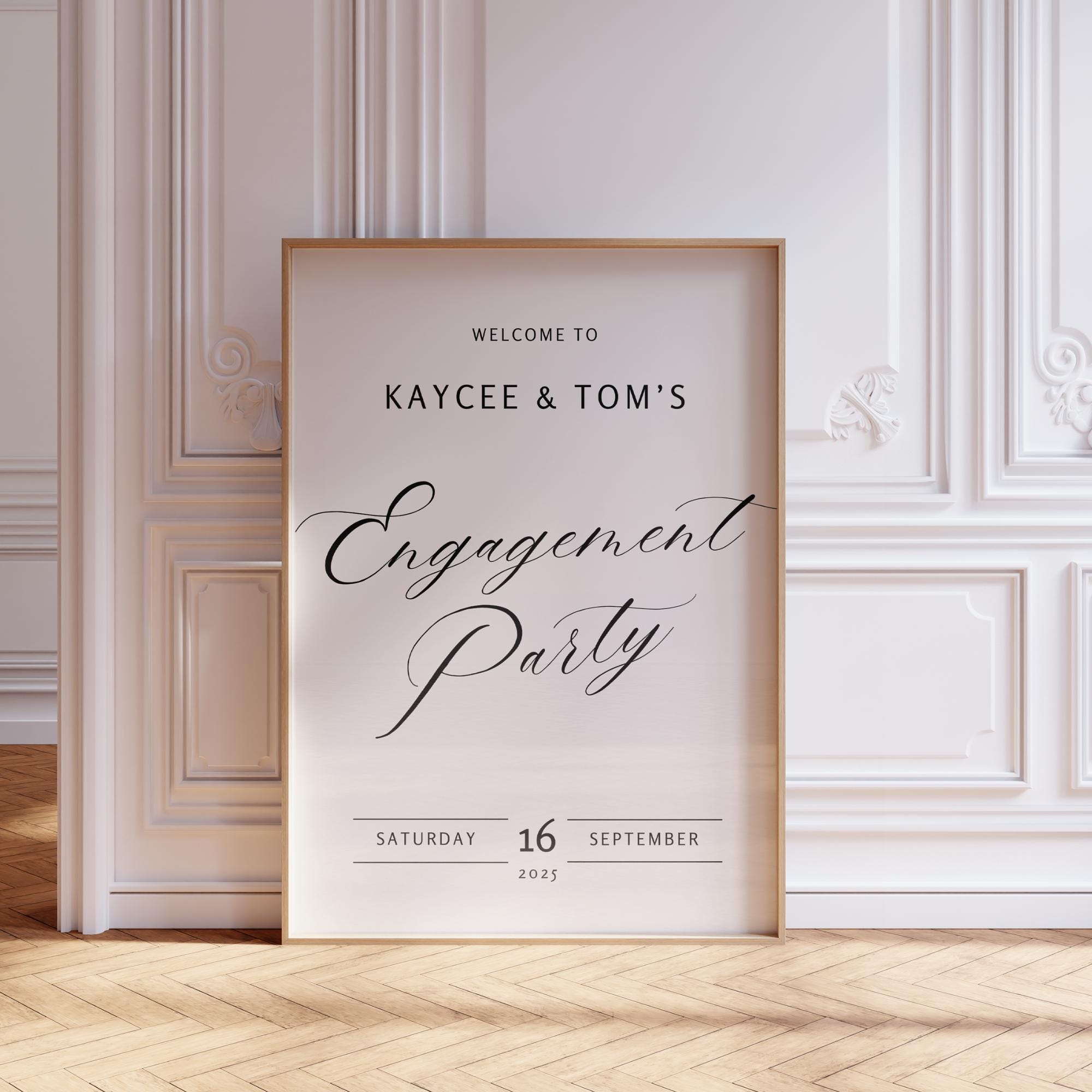 Elegant Wedding Welcome Sign – Minimalist Canva Template for Ceremony or Reception