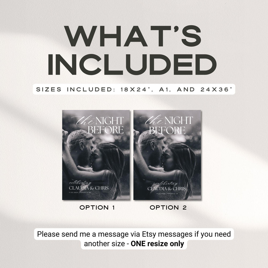 The Night Before Photo Rehearsal Dinner Sign – Editable Canva Template, Rehearsal Dinner Welcome Sign, The Night Before Wedding Sign