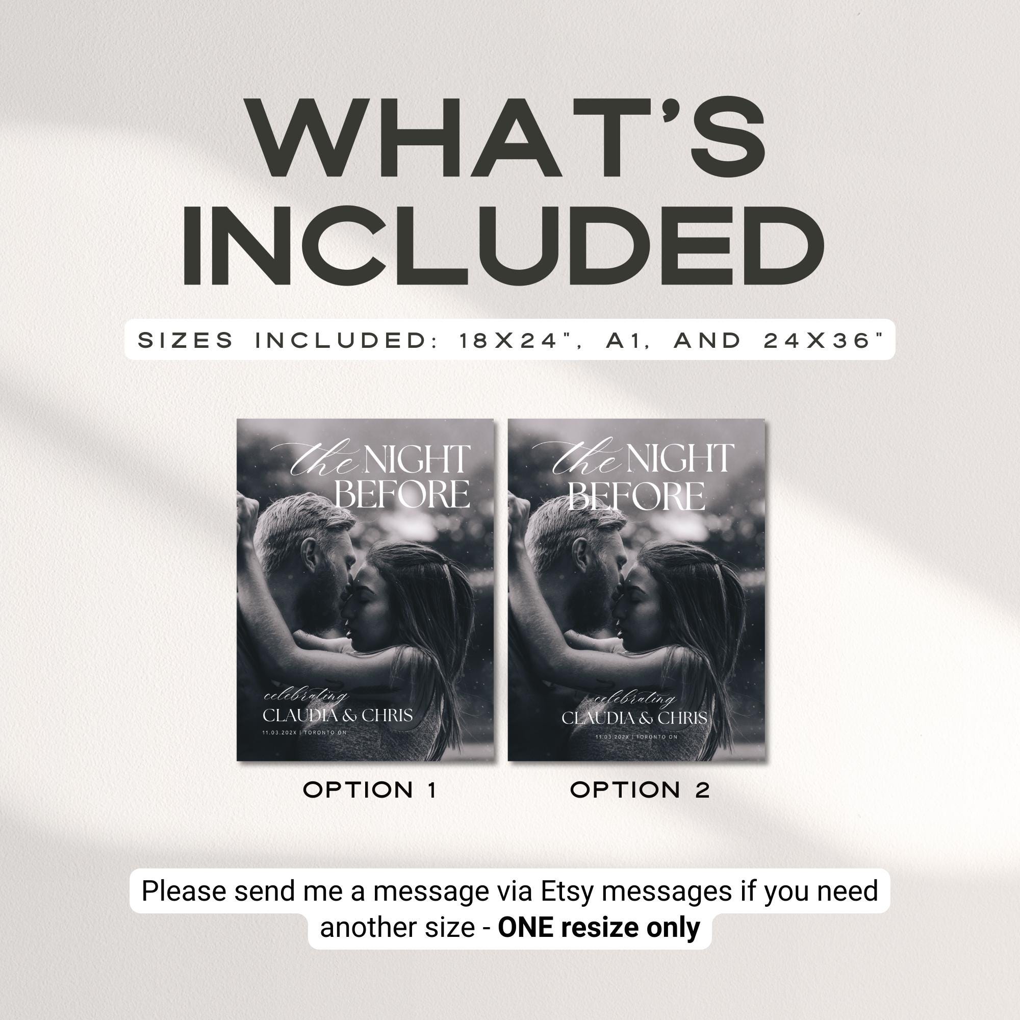 The Night Before Photo Rehearsal Dinner Sign – Editable Canva Template, Rehearsal Dinner Welcome Sign, The Night Before Wedding Sign