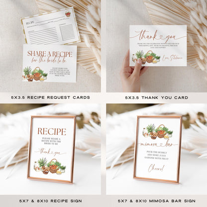 Off The Market Bridal Shower Bundle, Farmers Market Bridal Shower, Editable She&