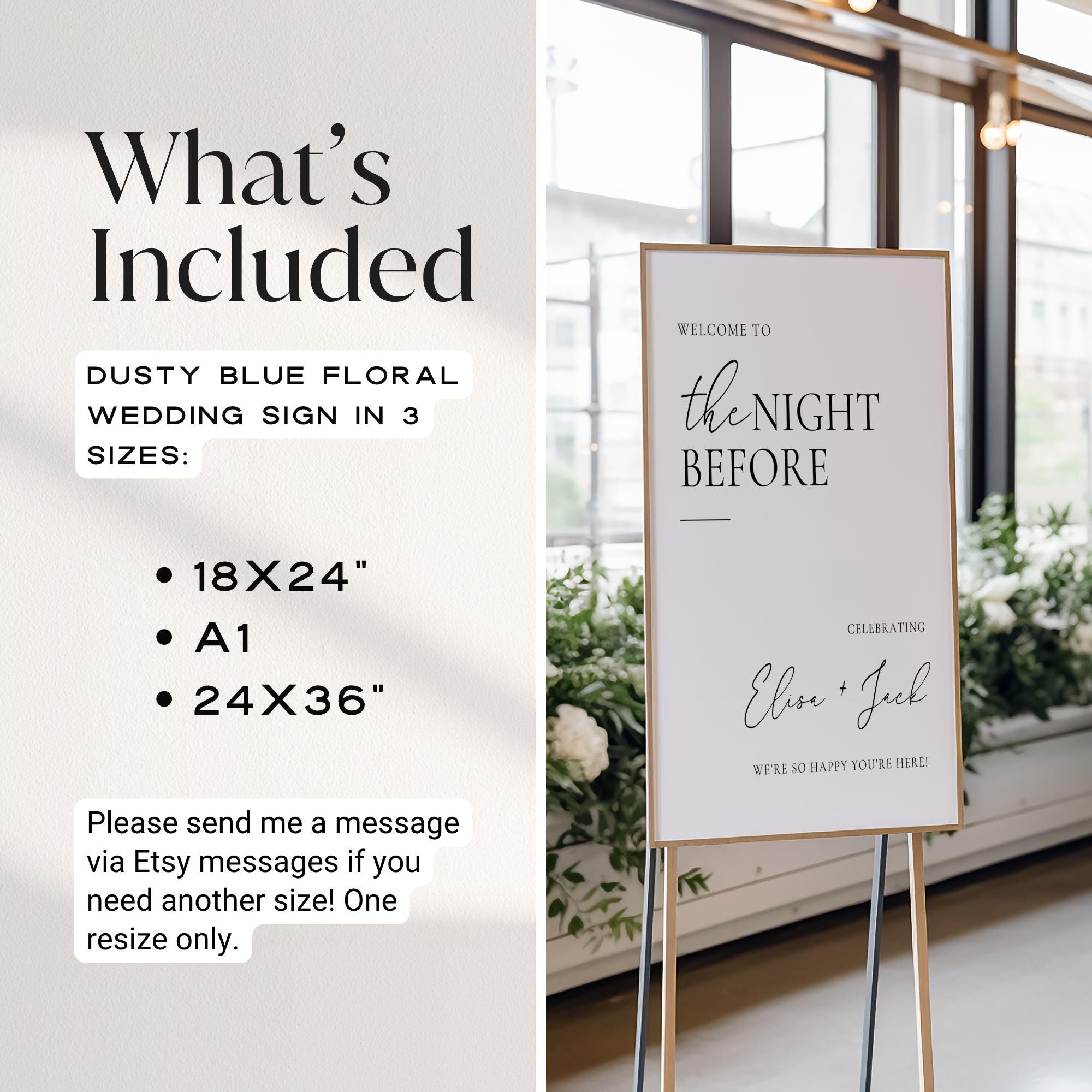 Minimalist Wedding Welcome Sign Template, Elegant Welcome Poster, Simple Wedding Welcome Sign, Large Printable Welcome To Our Sign Canva DIY