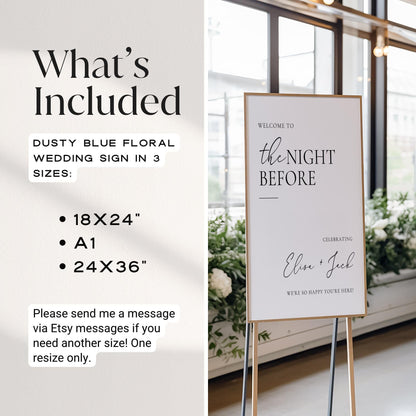 Minimalist Wedding Welcome Sign Template, Elegant Welcome Poster, Simple Wedding Welcome Sign, Large Printable Welcome To Our Sign Canva DIY