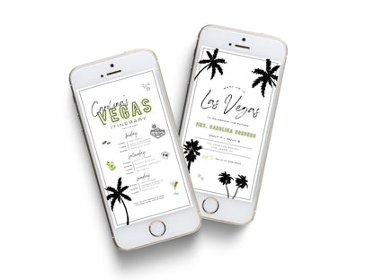 Vegas Bachelorette Weekend Itinerary &amp; Invitation Template – Las Vegas Bach Party Itinerary, Editable Canva Template