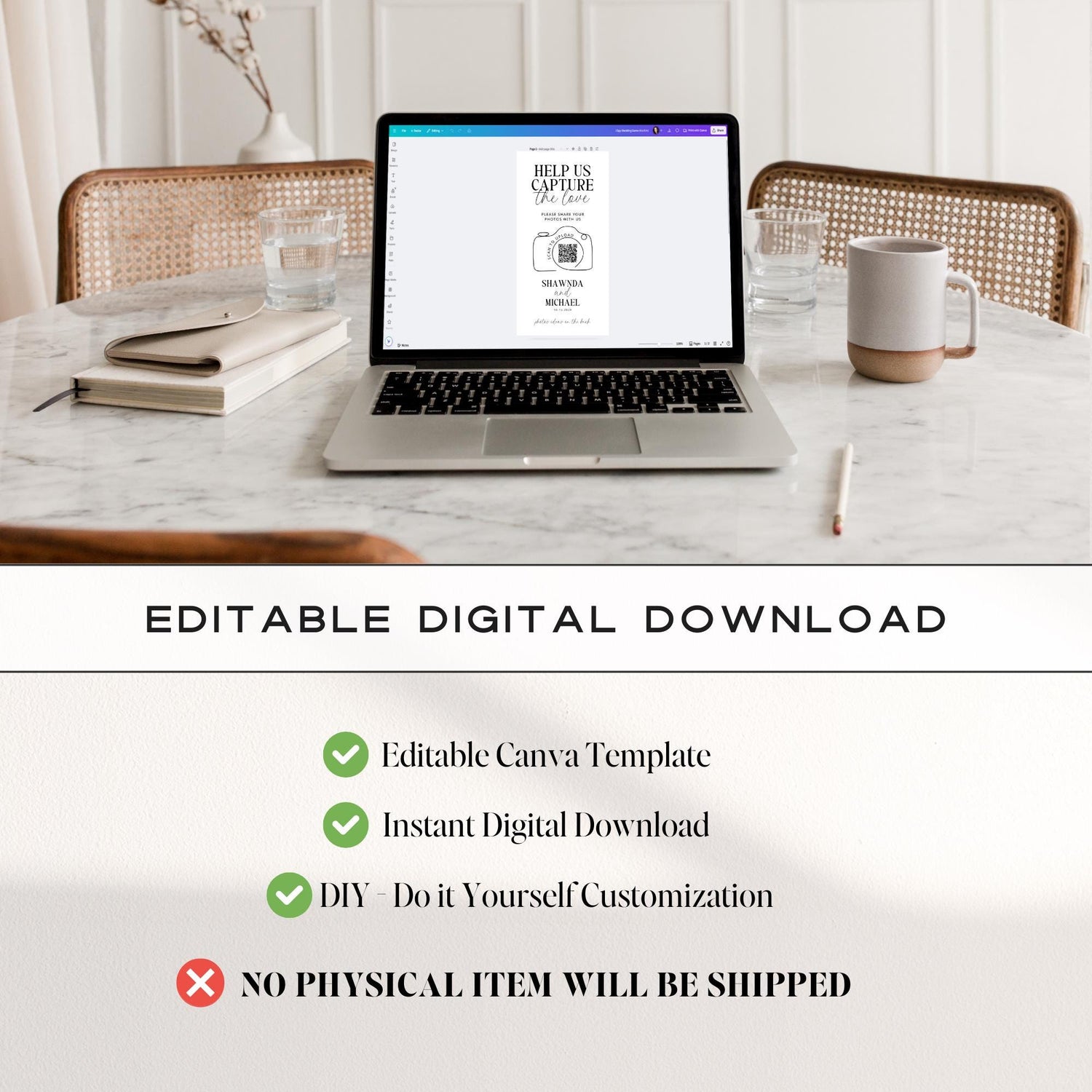 Olive Green Old Money Place Cards – Luxury Flat &amp; Folded Canva Templates