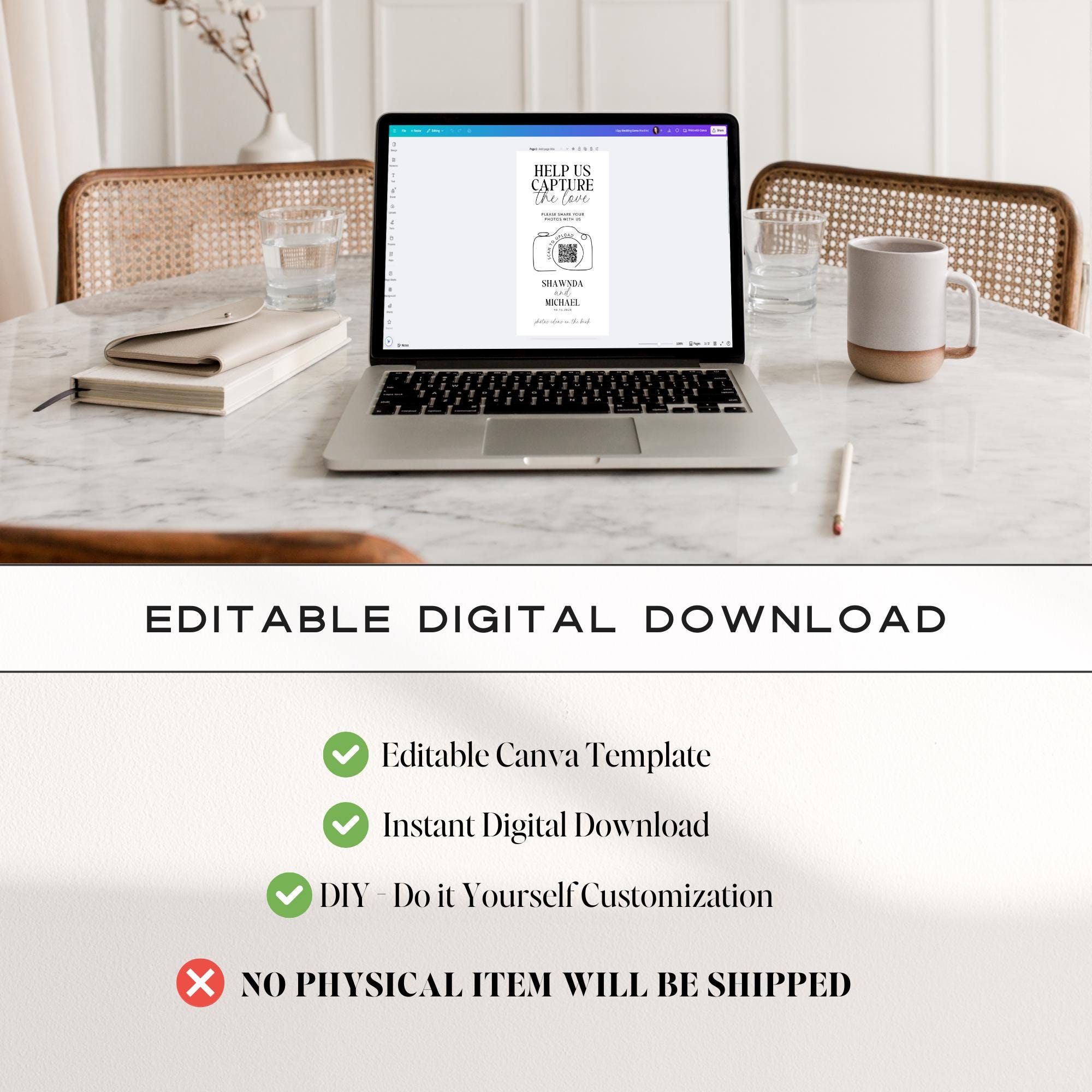 Olive Green Old Money Place Cards – Luxury Flat &amp; Folded Canva Templates
