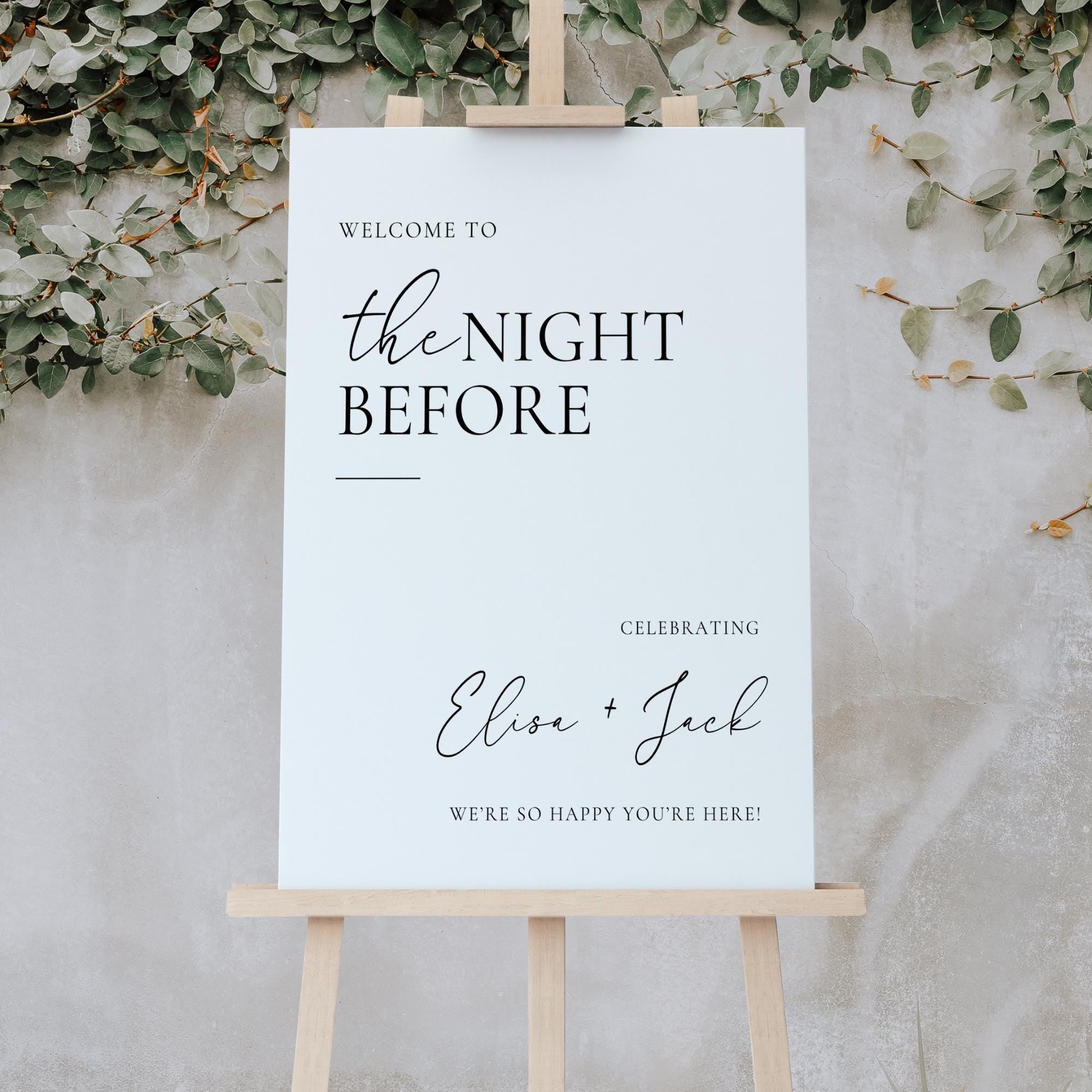 Minimalist Wedding Welcome Sign Template, Elegant Welcome Poster, Simple Wedding Welcome Sign, Large Printable Welcome To Our Sign Canva DIY