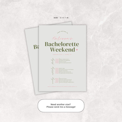 Miami Bachelorette Itinerary – Editable Travel Itinerary Canva Template
