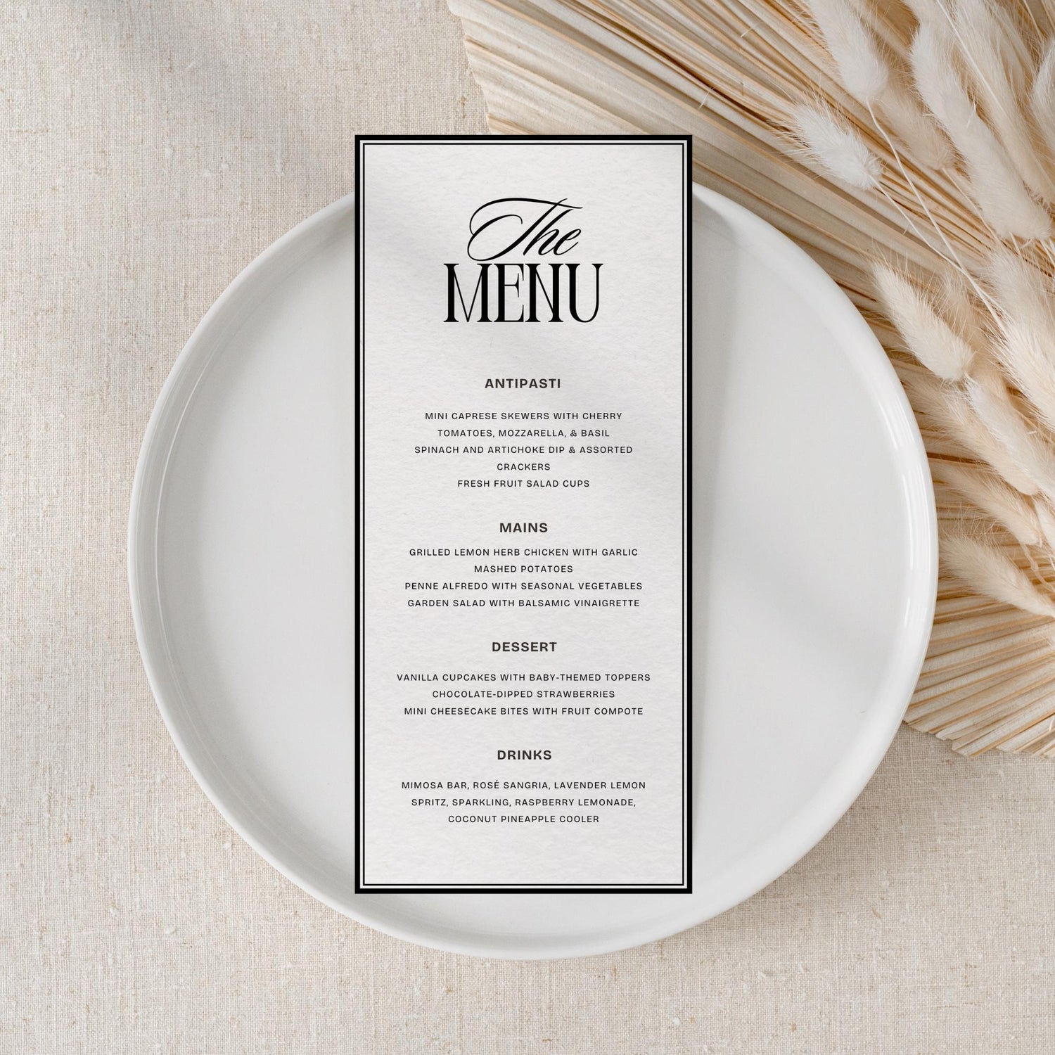Elegant Minimalist Wedding Invitation Suite – Editable Canva Template Set for a Timeless Wedding
