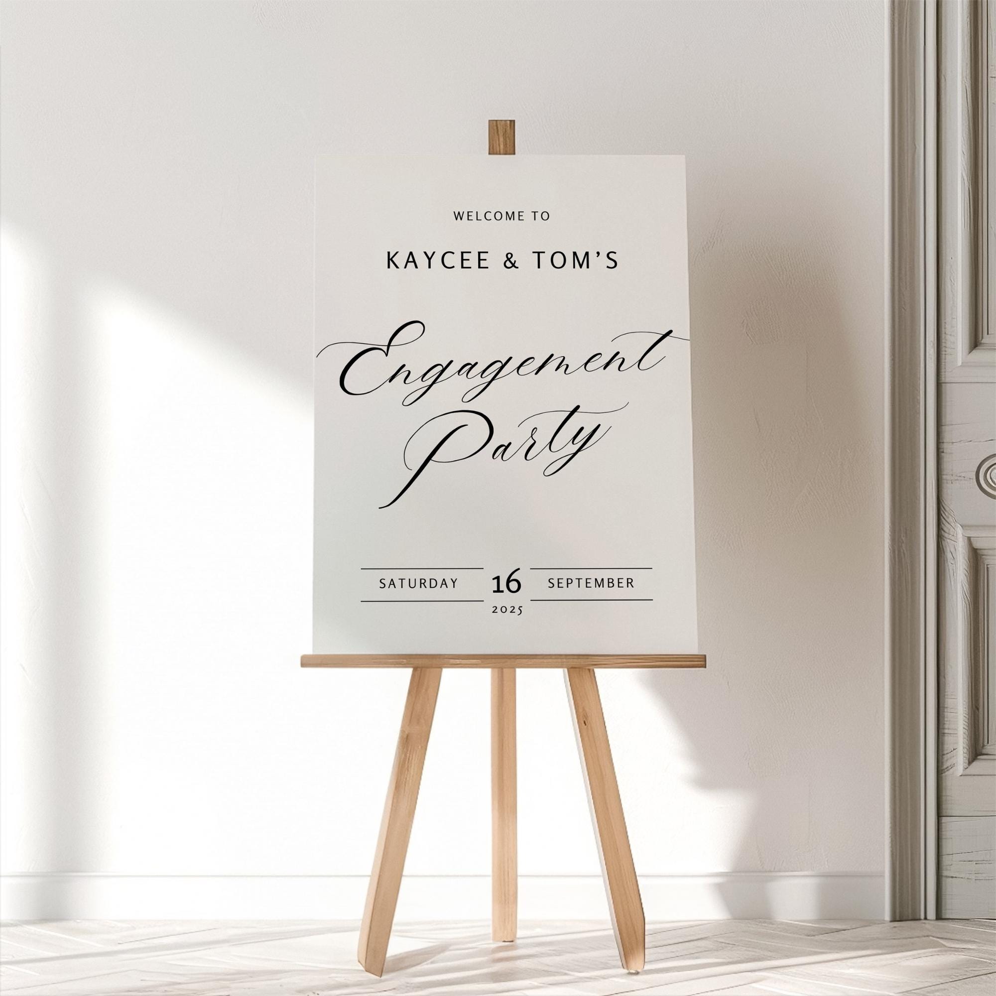 Elegant Wedding Welcome Sign – Minimalist Canva Template for Ceremony or Reception
