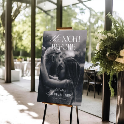 The Night Before, Photo Rehearsal Dinner Sign, Rehearsal Dinner Welcome Sign, Editable The Night Before Sign, The Night Before Wedding Sign