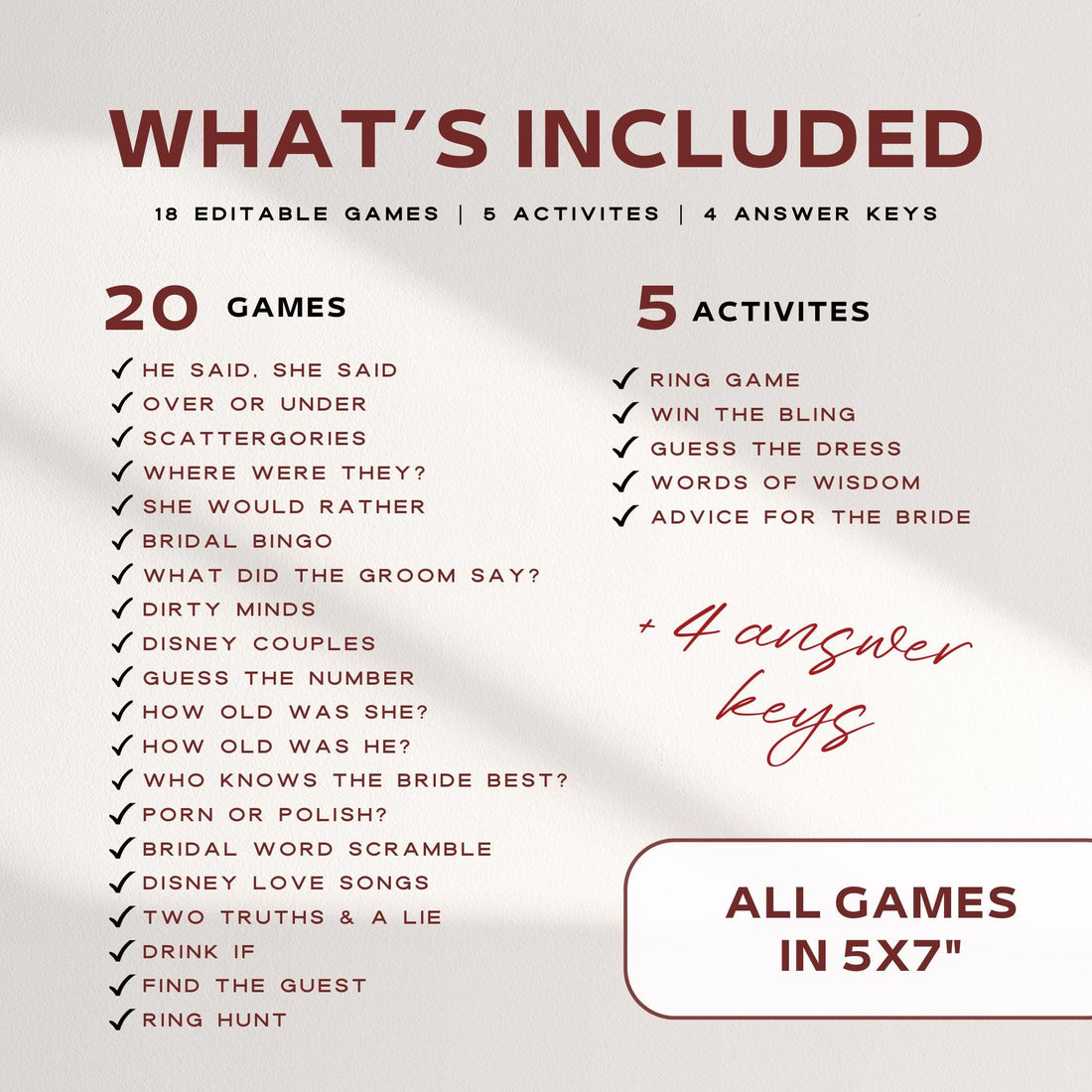 Love is Brewing Bridal Shower Games - Fall Theme Canva Templates