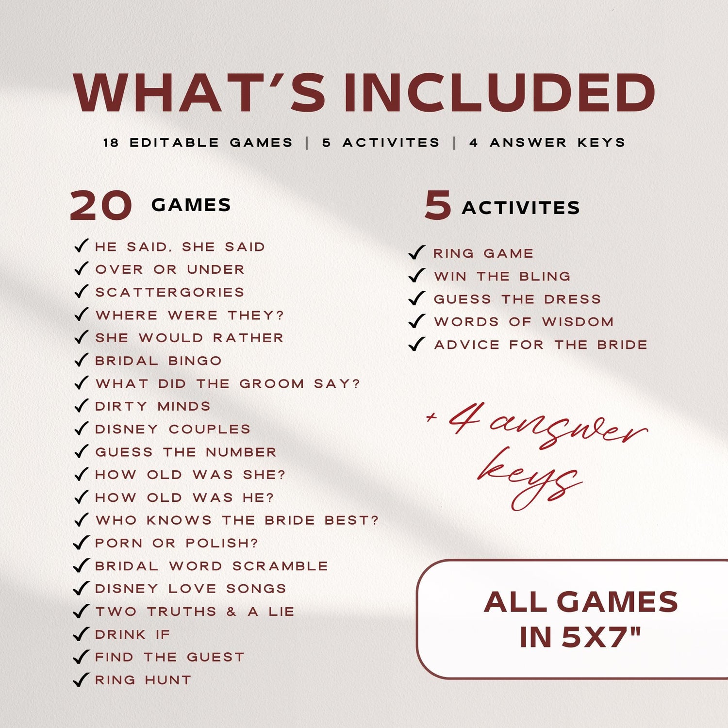Love is Brewing Bridal Shower Games - Fall Theme Canva Templates