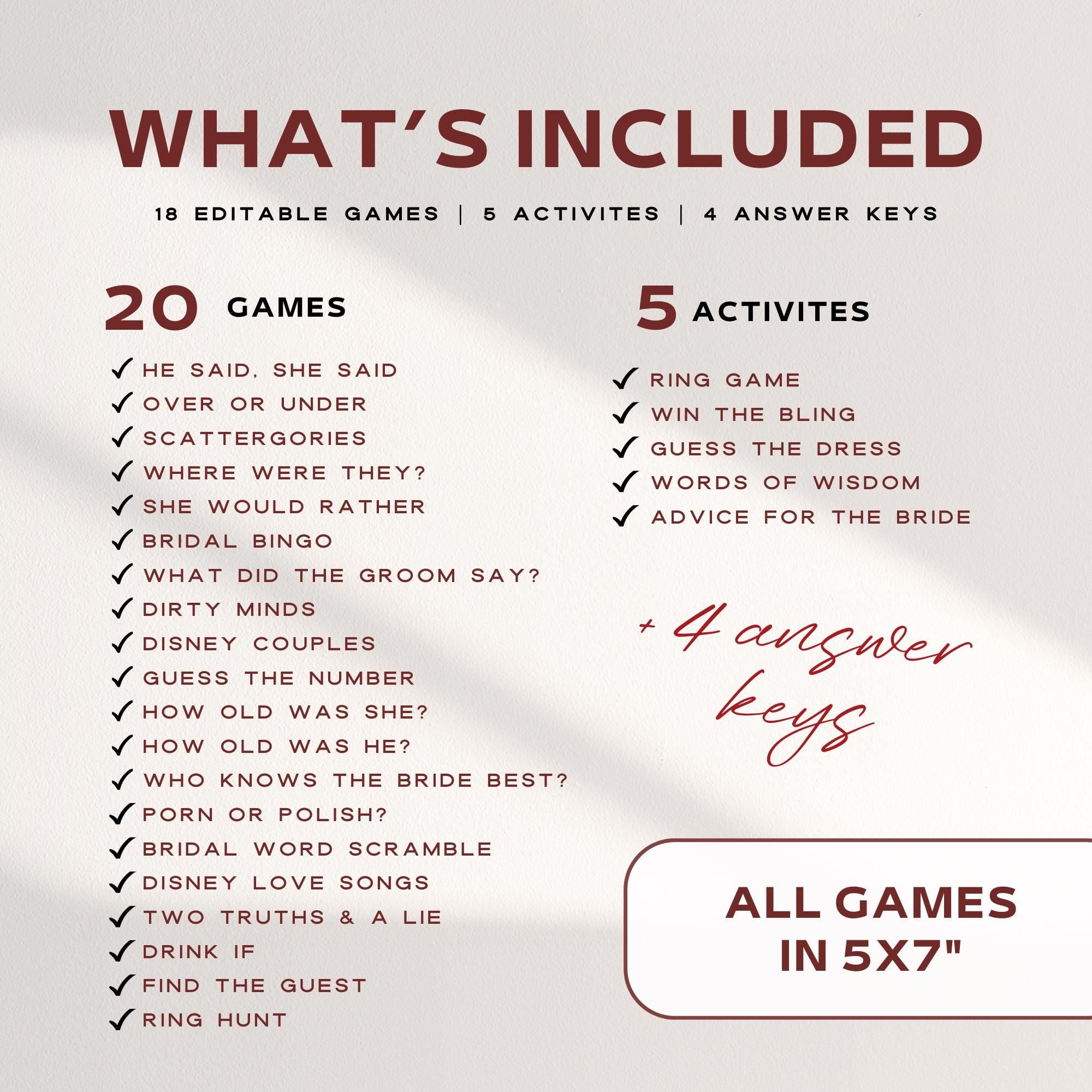 Love is Brewing Bridal Shower Games - Fall Theme Canva Templates