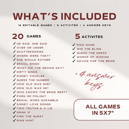 Love is Brewing Bridal Shower Games - Fall Theme Canva Templates