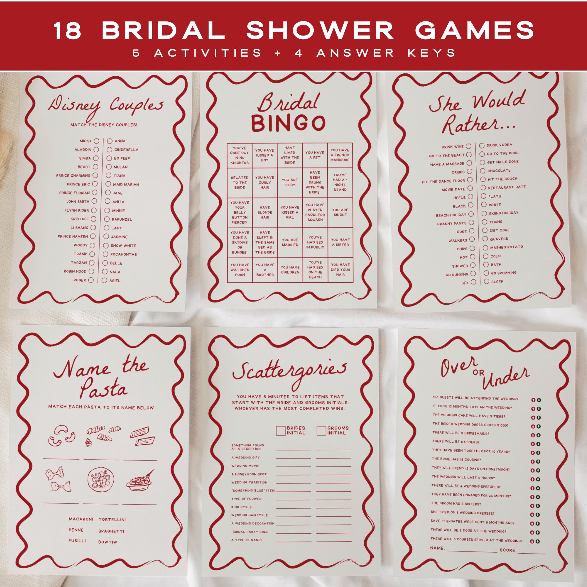 That’s Amore Bridal Shower Games – Editable Italian-Themed Canva Template for Wedding Shower Party
