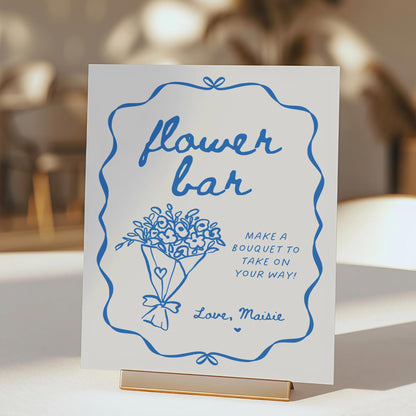 Flower Bar Sign – Hand Drawn Wildflower Canva Template
