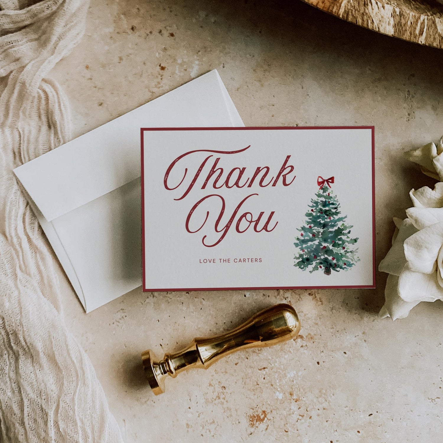 Christmas Wedding Invitation Suite Template – Elegant Holiday Wedding Canva Set