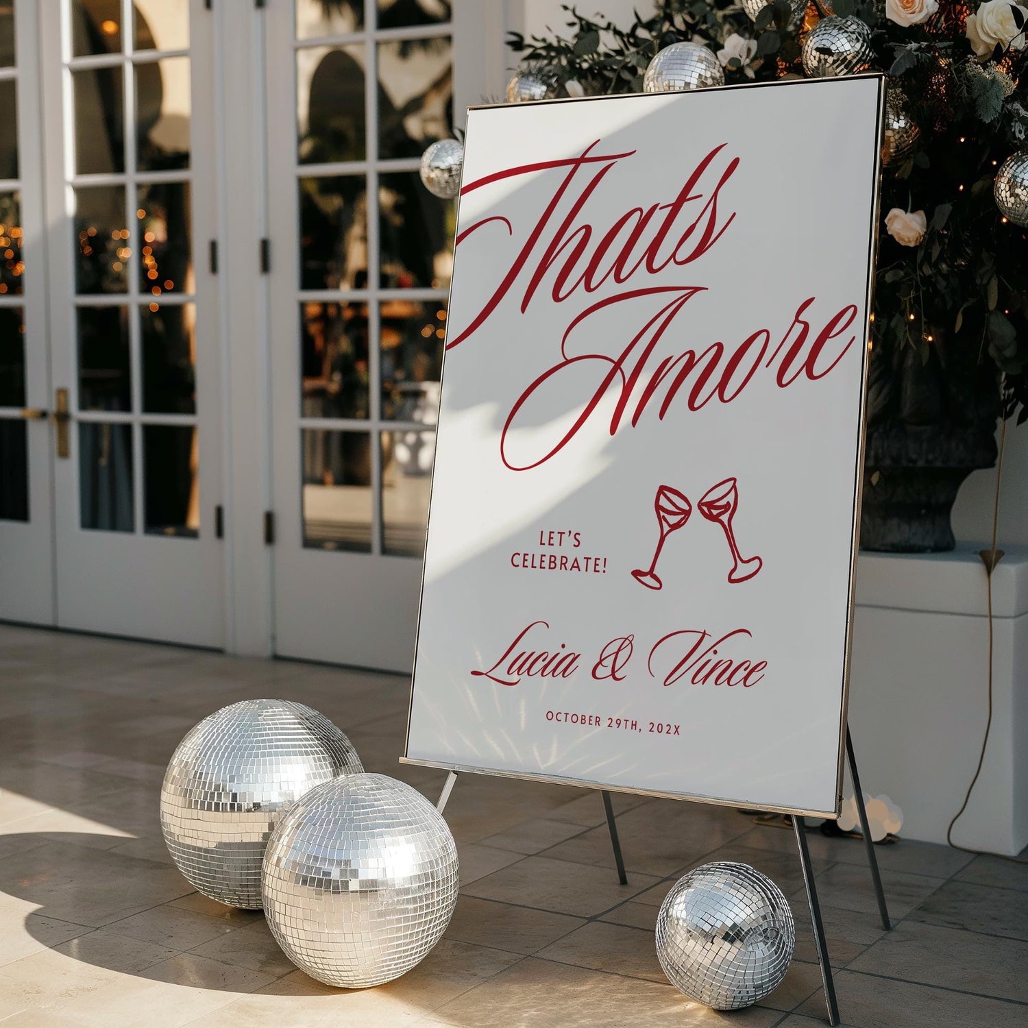 That’s Amore Rehearsal Dinner Sign – Italian Canva Template