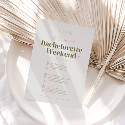 Miami Bachelorette Itinerary – Editable Travel Itinerary Canva Template