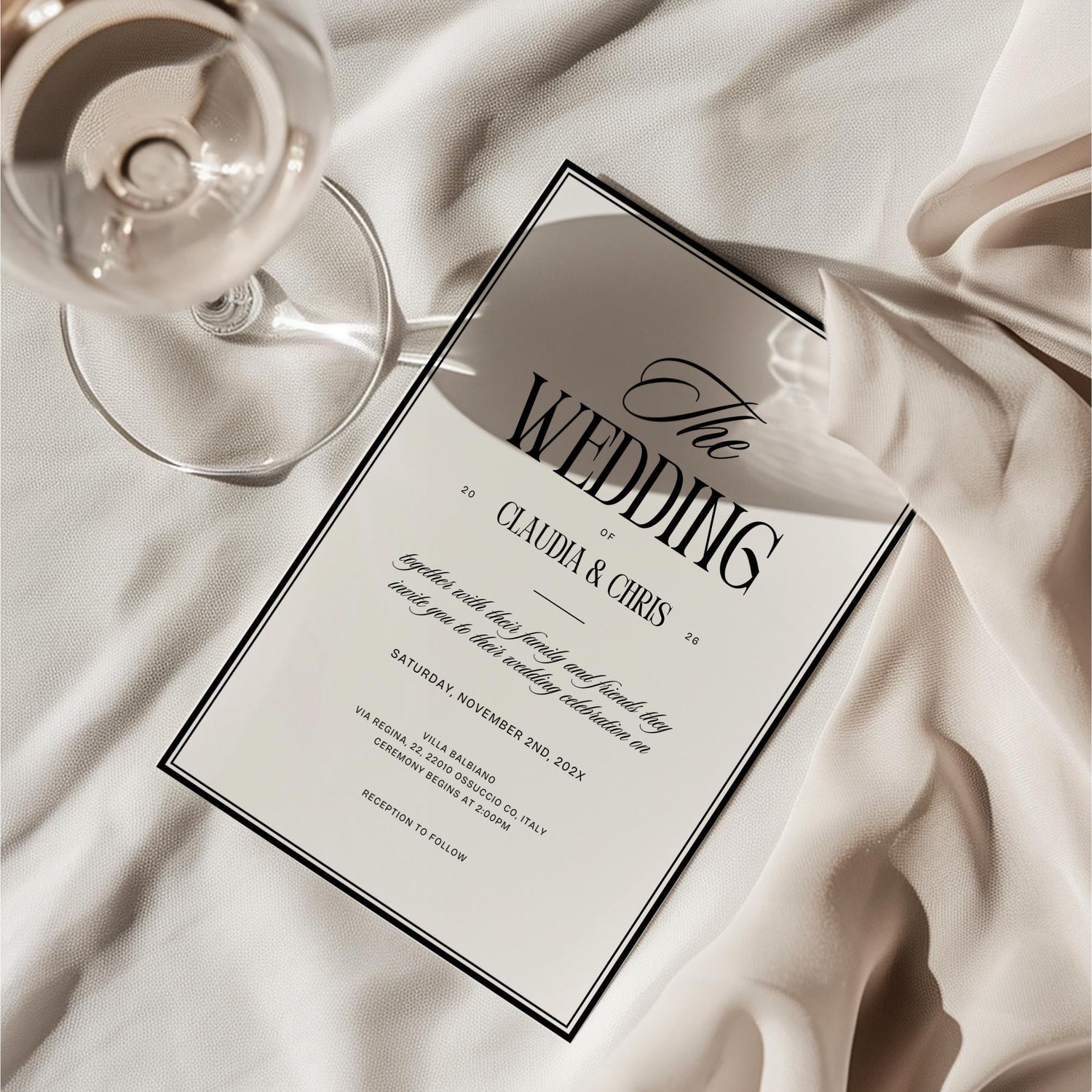 Elegant Minimalist Wedding Invitation Suite – Editable Canva Template Set for a Timeless Wedding
