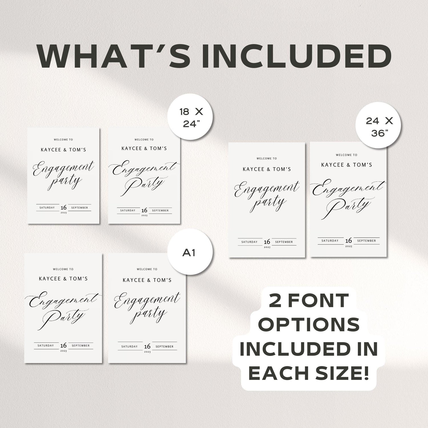 Elegant Wedding Welcome Sign – Minimalist Canva Template for Ceremony or Reception