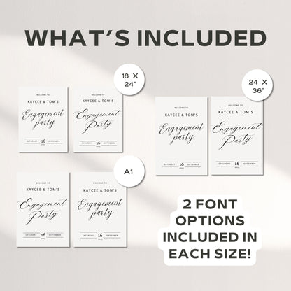 Elegant Wedding Welcome Sign – Minimalist Canva Template for Ceremony or Reception