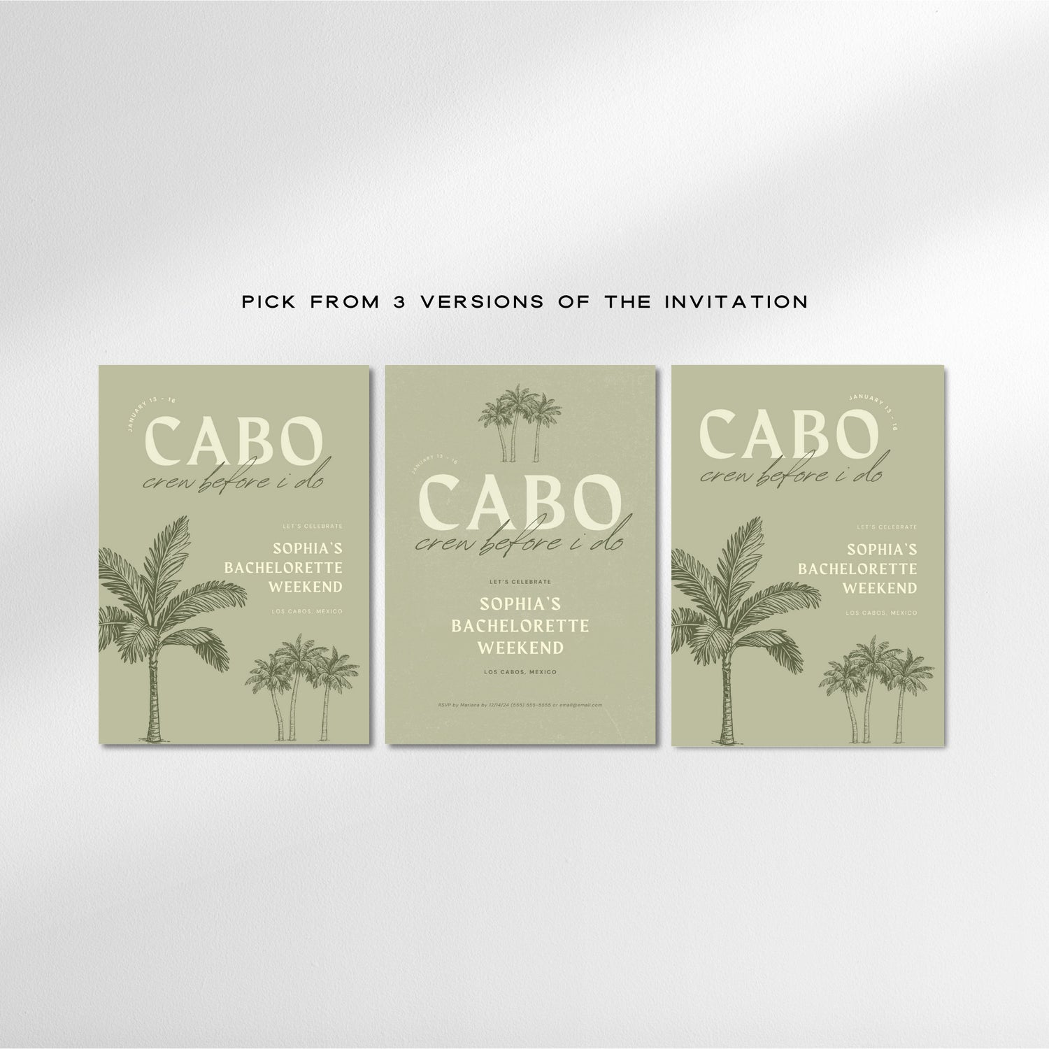 Cabo &amp; Tulum Bachelorette Weekend Itinerary + Travel Checklist – Editable Canva Template for Mexico Girls Trip