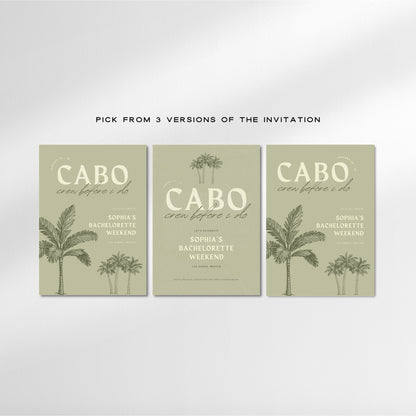 Cabo &amp; Tulum Bachelorette Weekend Itinerary + Travel Checklist – Editable Canva Template for Mexico Girls Trip