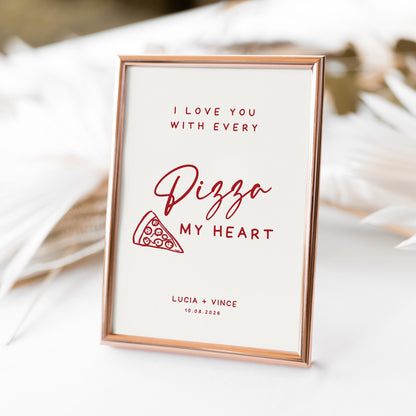 That’s Amore Pizza Table Sign – Editable Canva Template for Wedding or Engagement Party