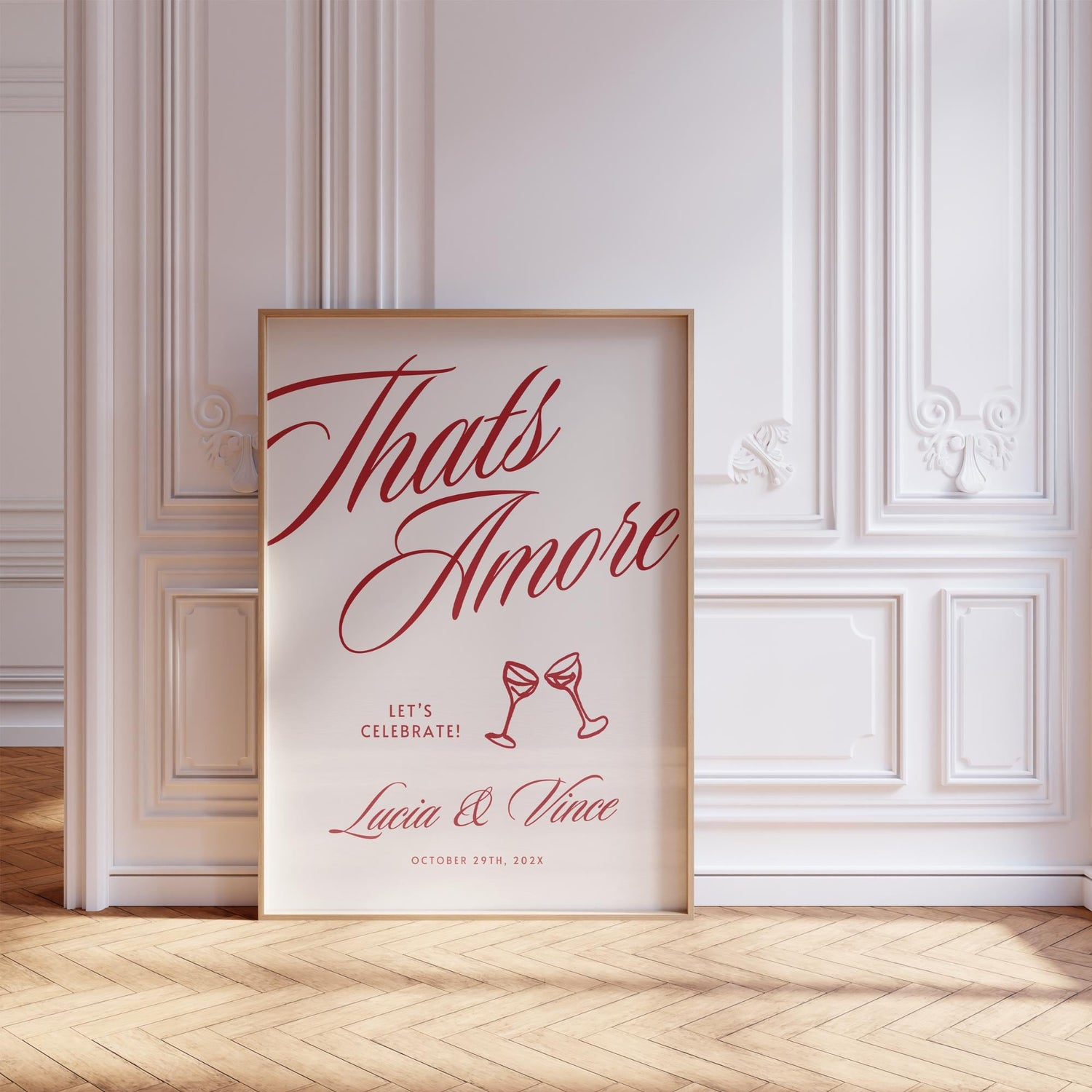 That’s Amore Rehearsal Dinner Sign – Italian Canva Template