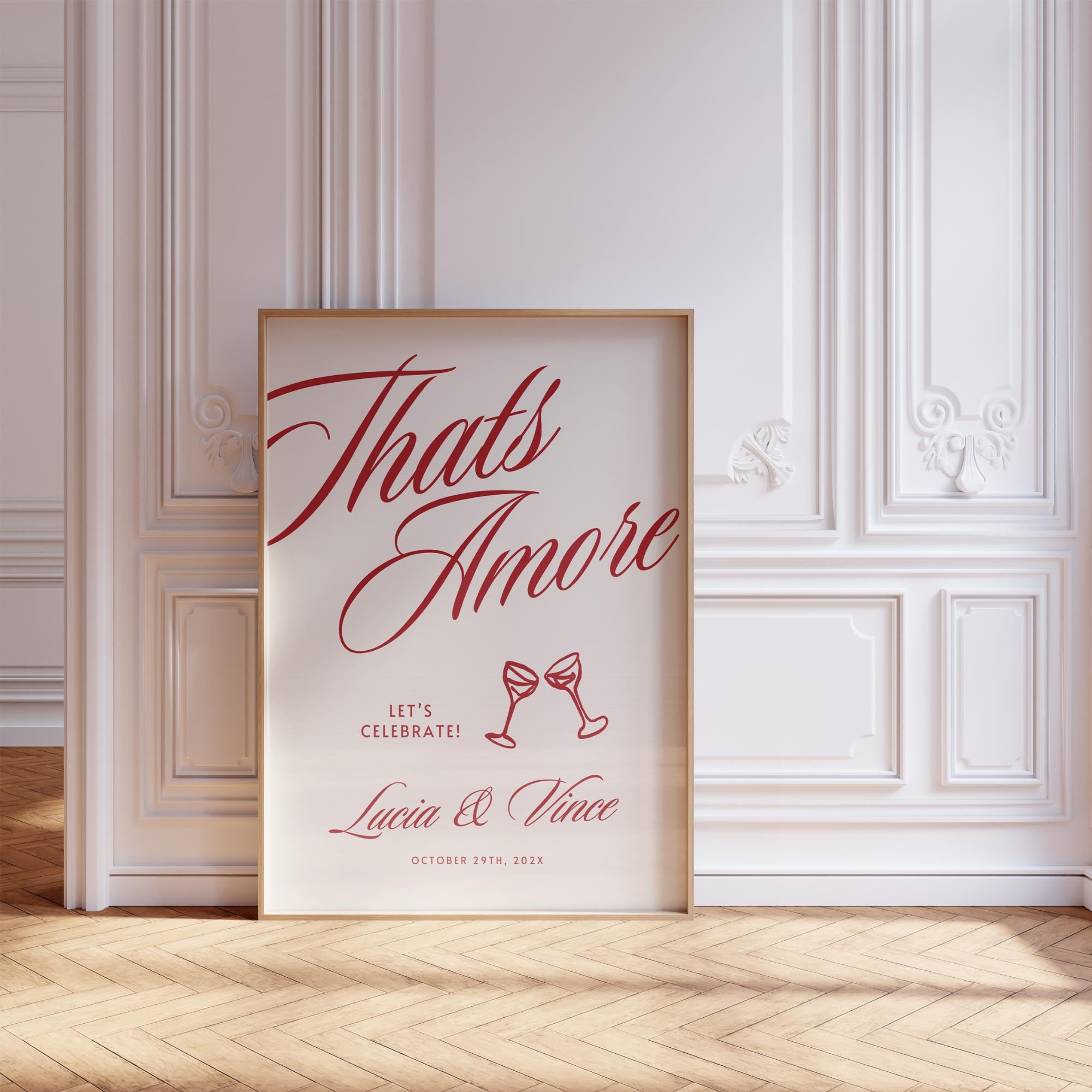That’s Amore Rehearsal Dinner Sign – Italian Canva Template