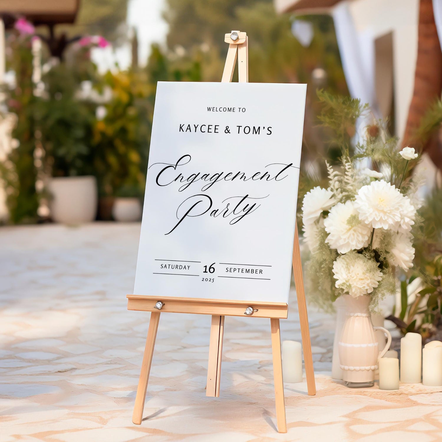 Elegant Wedding Welcome Sign – Minimalist Canva Template for Ceremony or Reception