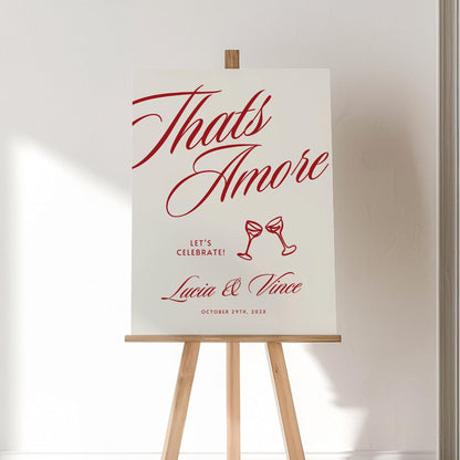 That’s Amore Rehearsal Dinner Sign – Italian Canva Template