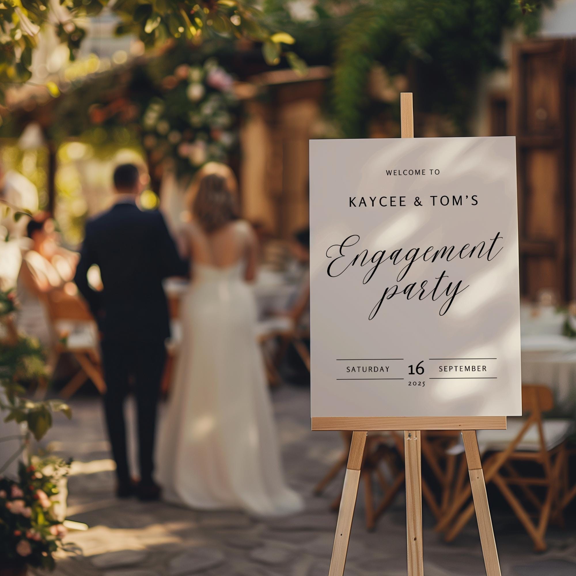 Elegant Wedding Welcome Sign – Minimalist Canva Template for Ceremony or Reception