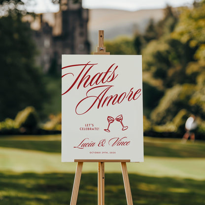 That’s Amore Rehearsal Dinner Sign – Italian Canva Template