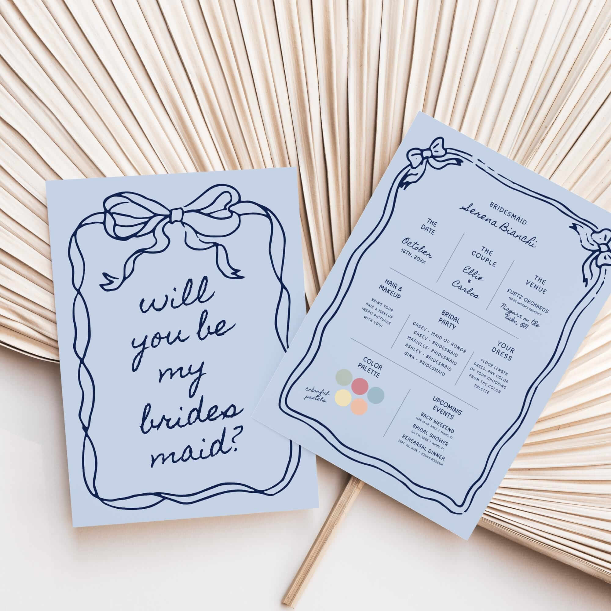 Bridesmaid Proposal Template – Editable Canva Cards for Maid of Honor, Bridesmaids, Flower Girl &amp; Wedding Party